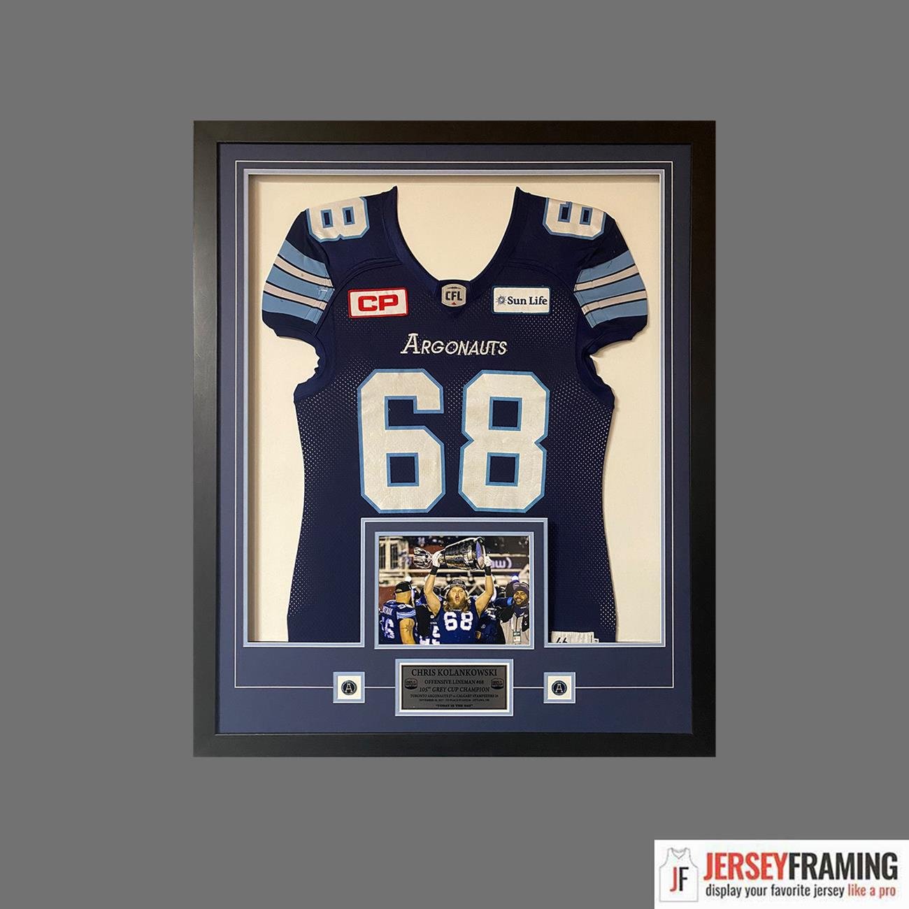 Football Jersey Frames, Display Cases and Shadow Boxes Jersey Framing